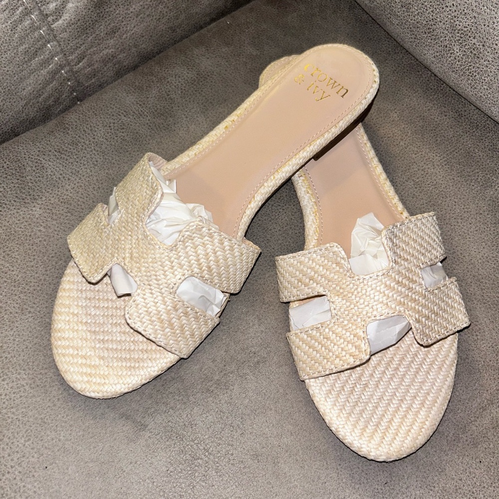 50%offw❤️Crown & Ivy Women’s Slides 9